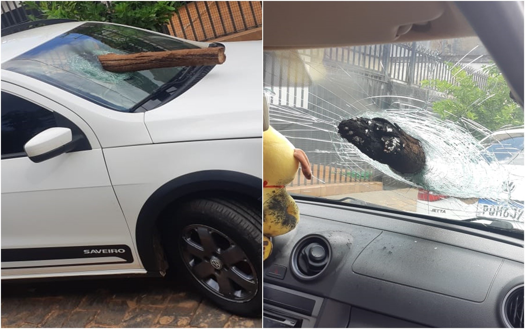 Motorista é preso suspeito de jogar pedaço de madeira em chamas em carro de homem após briga de trânsito; vídeo