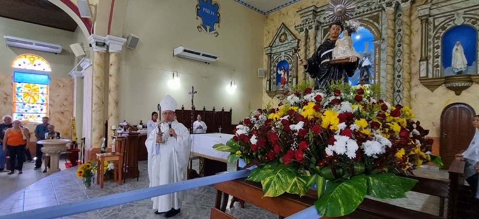 Celebração de Santo Antônio, em Borba, no AM — Foto: Rede Amazônica 