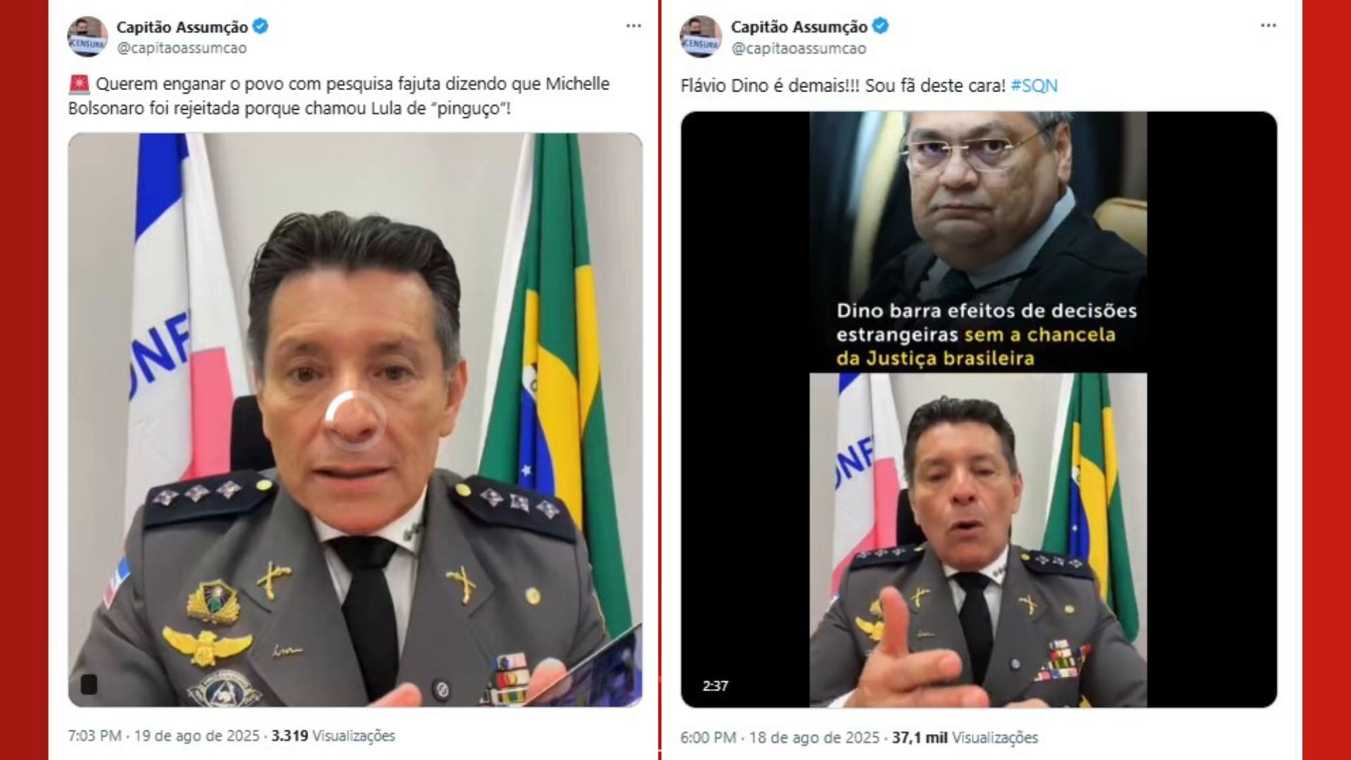 Alexandre de Moraes autoriza desbloqueio de redes sociais de Capitão Assumção 