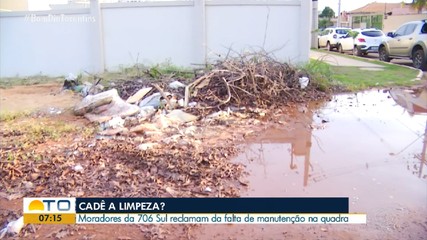 Moradores da 706 Sul reclamam da falta de manutenção na quadra
