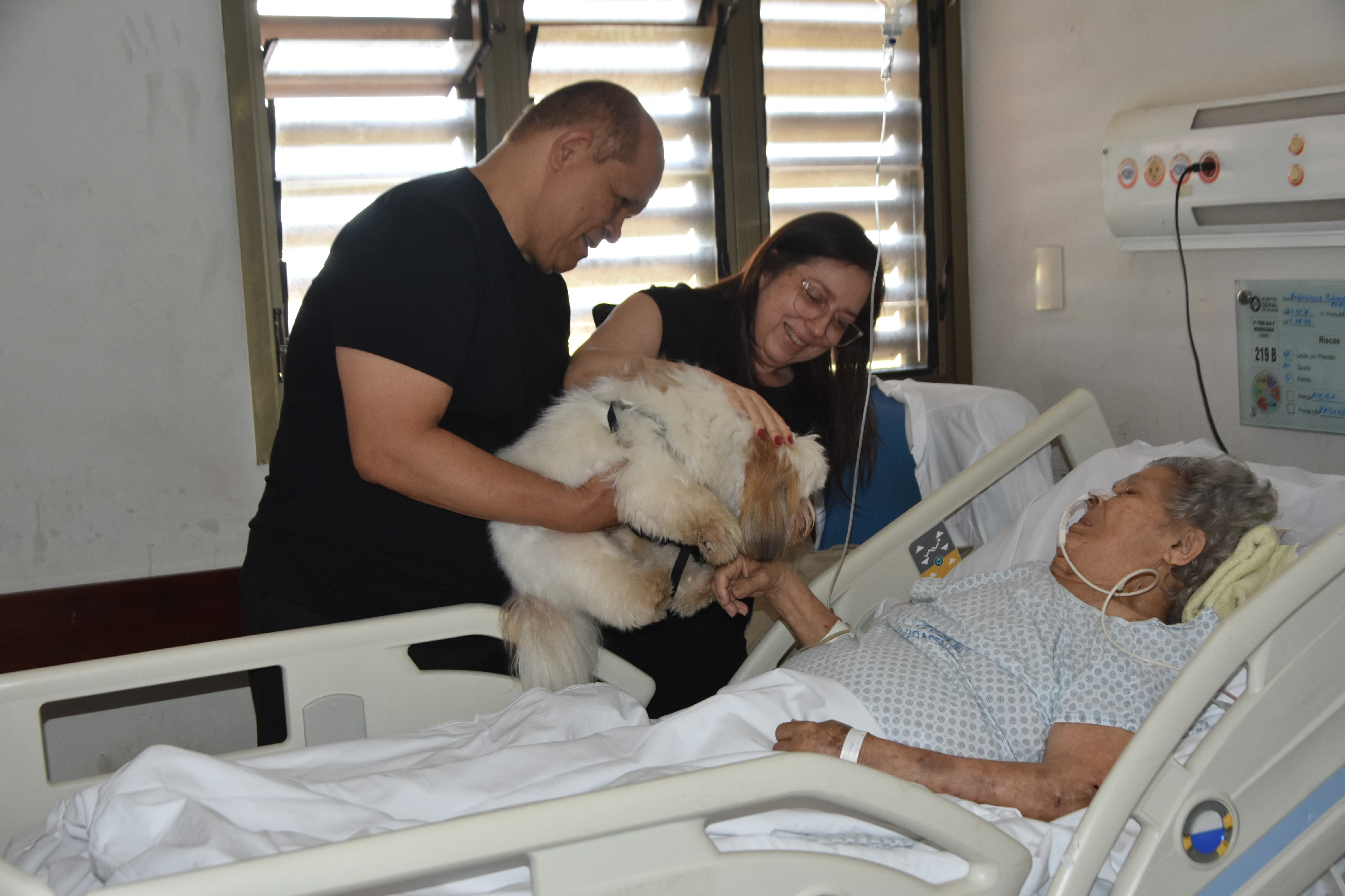 Paciente internada após AVC emociona ao reencontrar cachorro de estimação em hospital no TO