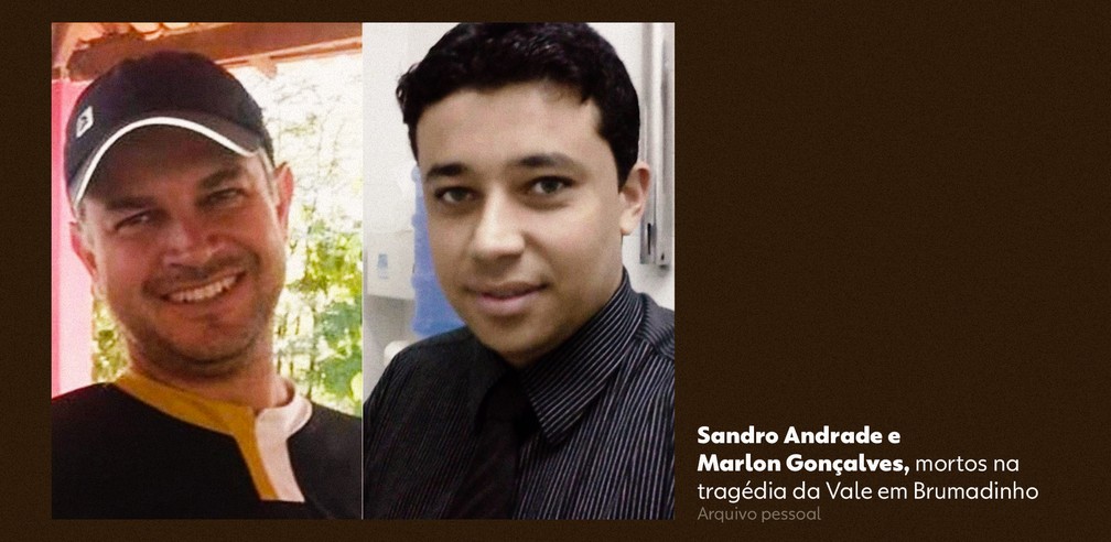 Sandro Andrade e Marlon Gonçalves, mortos na tragédia da Vale em Brumadinho — Foto: Arquivo pessoal