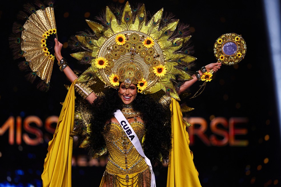 A modelo cubana Marianela Ancheta, candidata ao Miss Universo 2024 — Foto: Raquel Cunha/Reuters