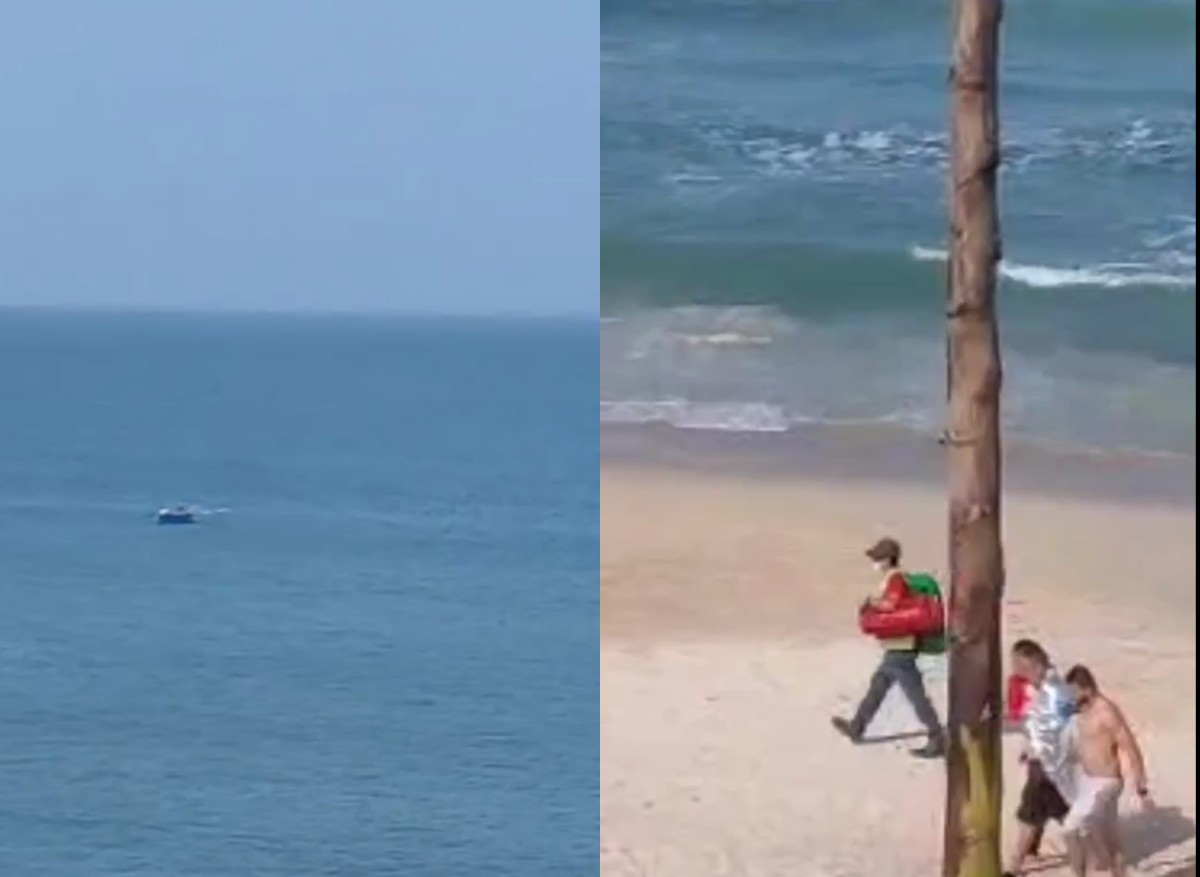 Pacientes de clínica terapêutica são arrastados pelo mar e mobilizam resgate em praia de SC; VÍDEO