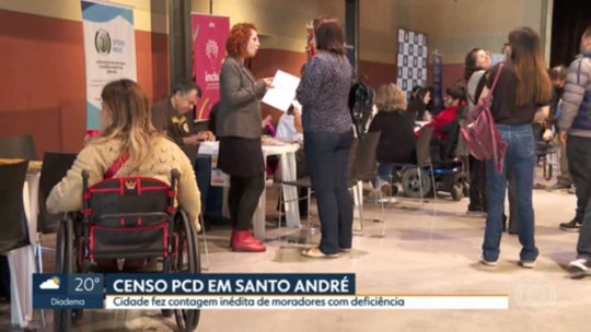 Santo André faz contagem de moradores com deficiência - Programa: SP1 