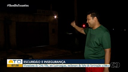 Moradores do Loteamento Orla Vile reclamam da falta de iluminação pública em Luzimangues
