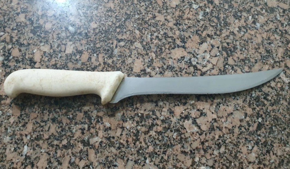 Homem é preso em flagrante após tentar esfaquear mulher em Presidente Venceslau — Foto: Polícia Militar/Divulgação