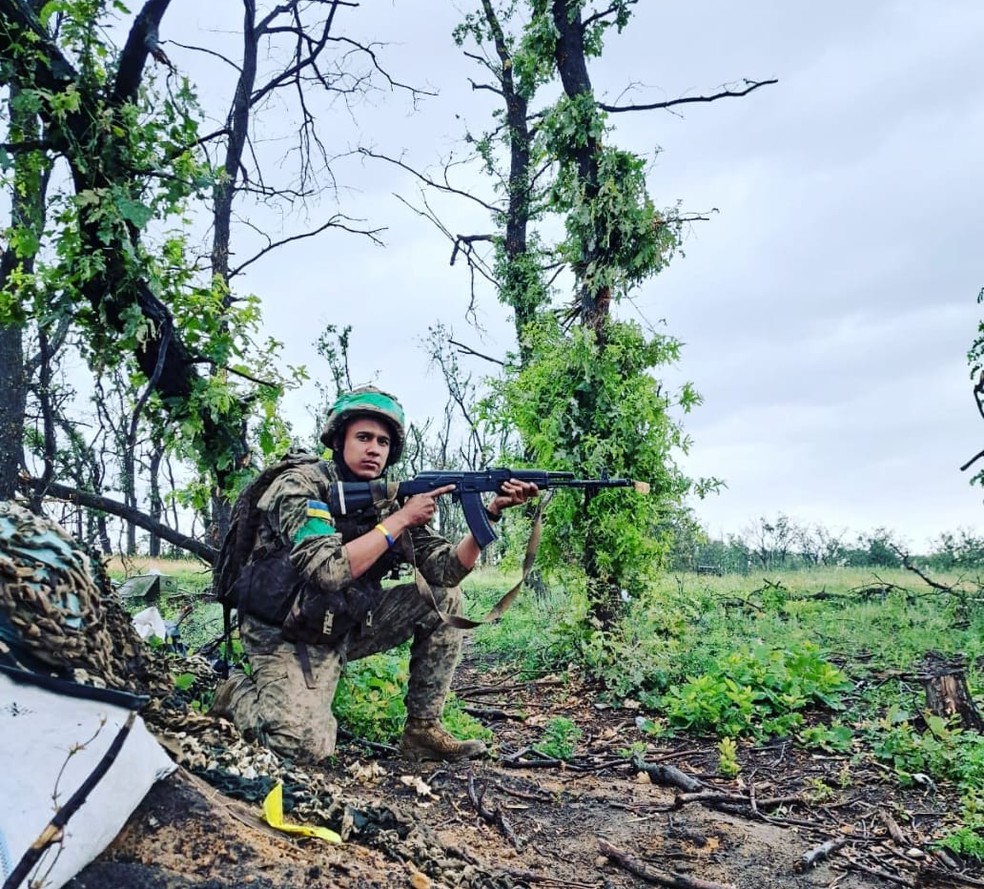 Arisson Benevides White está na guerra há 7 meses  — Foto: Arquivo pessoal