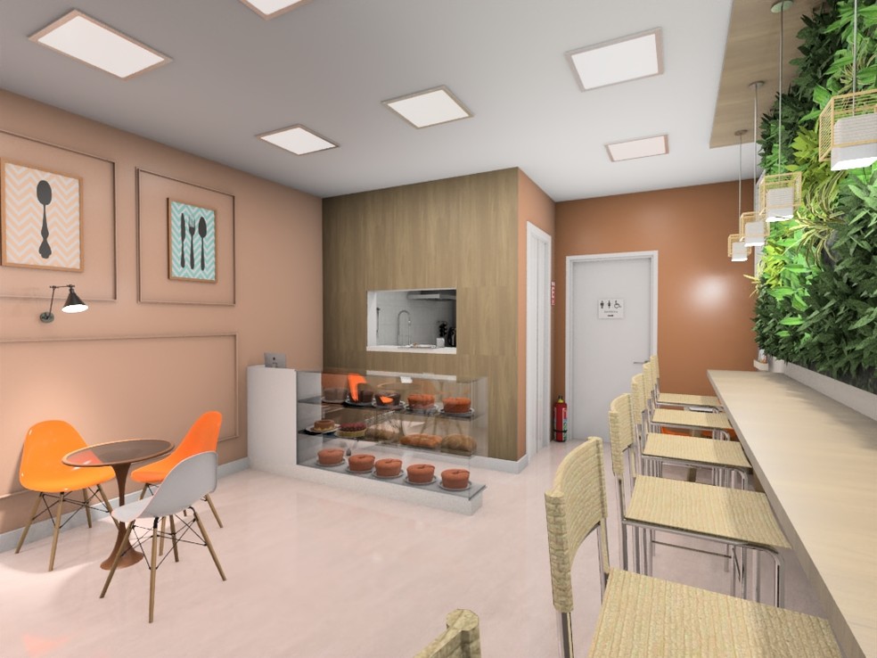 Conforme a designer interiores, o tom também pode ser usado em paredes — Foto: Thalia Soares/Arquivo pessoal