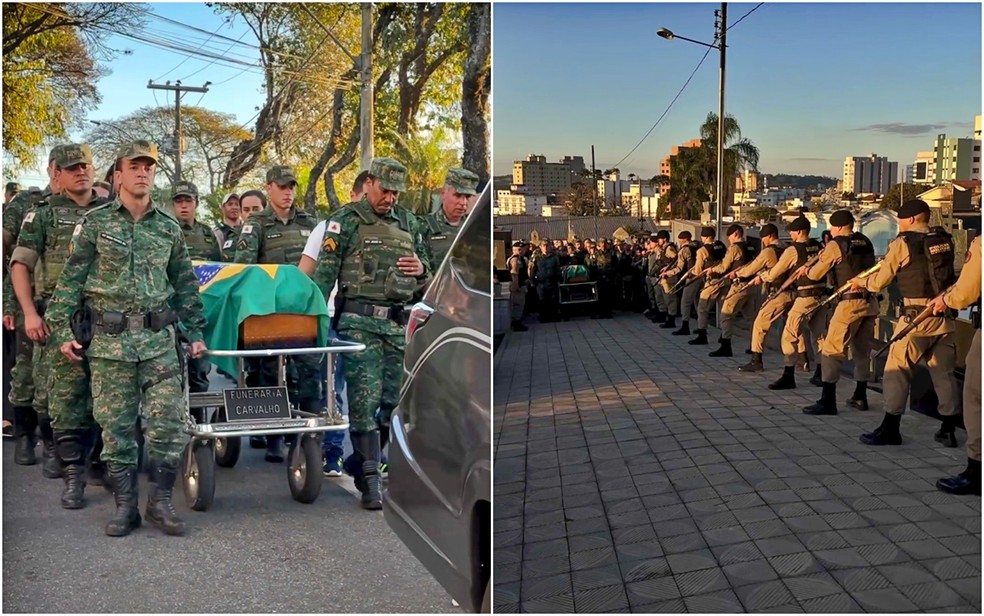 Policial desaparecido após embarcação afundar é sepultado sob honras militares em Lavras, MG — Foto: Polícia Militar