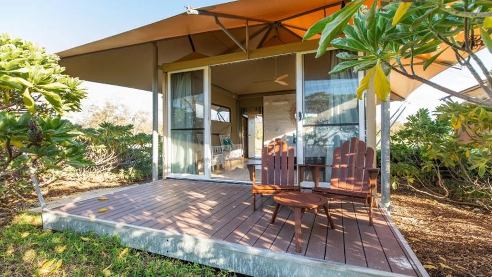 Visitantes são estimulados a colaborar com proteção da ilha usando menos água e eletricidade — Foto: Lady Elliot Island