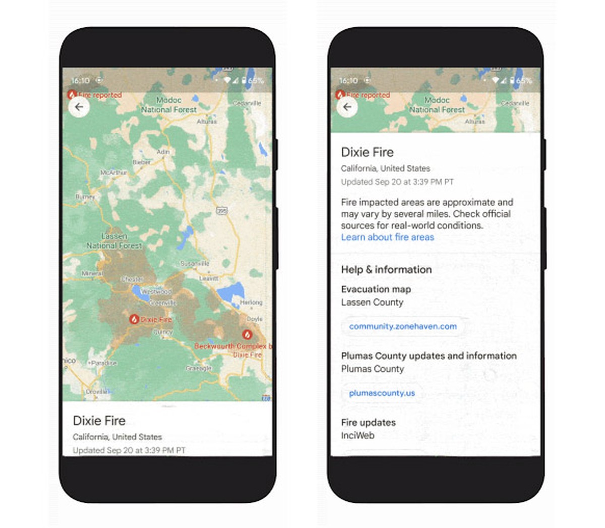 Google Maps terá recurso com informações sobre incêndios florestais ...