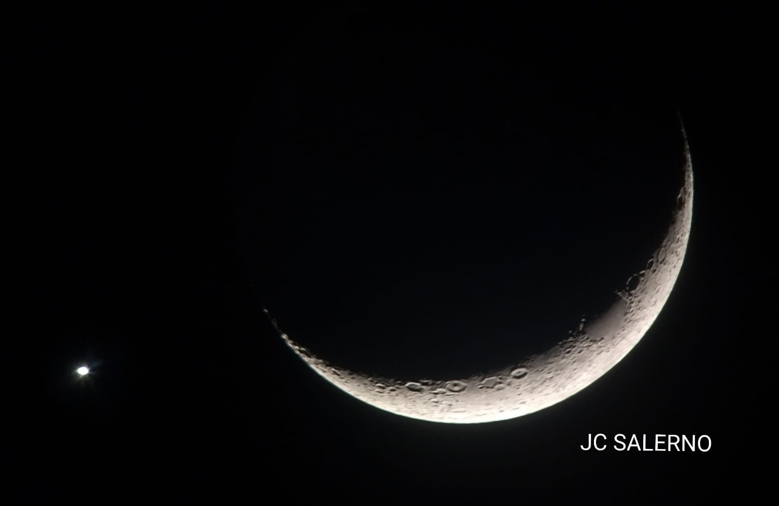 Astrônomo amador do interior de SP registra imagens de conjunção da Lua com Vênus; FOTOS  