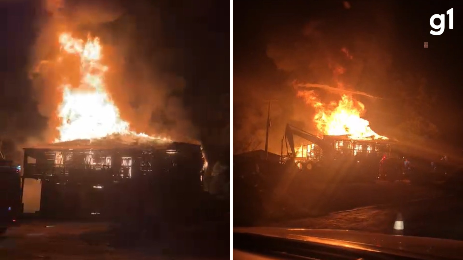 Incêndio destrói restaurante e floricultura às margens da RSC-287 em Santa Cruz do Sul