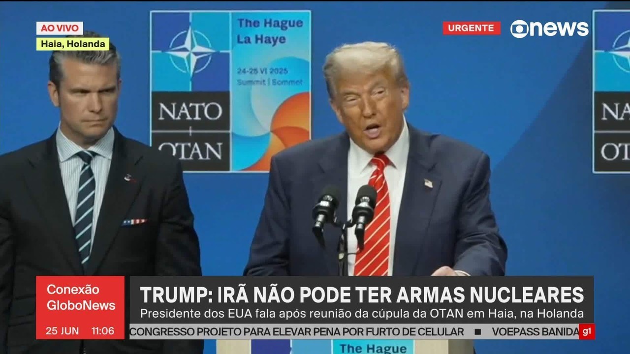 Trump diz que ataques dos EUA atrasaram em 'muitos anos' capacidade de o Irã desenvolver armas nucleares 