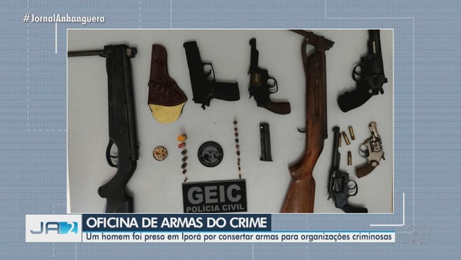 Polcia Civil descobre oficina clandestina de armas em Ipor
