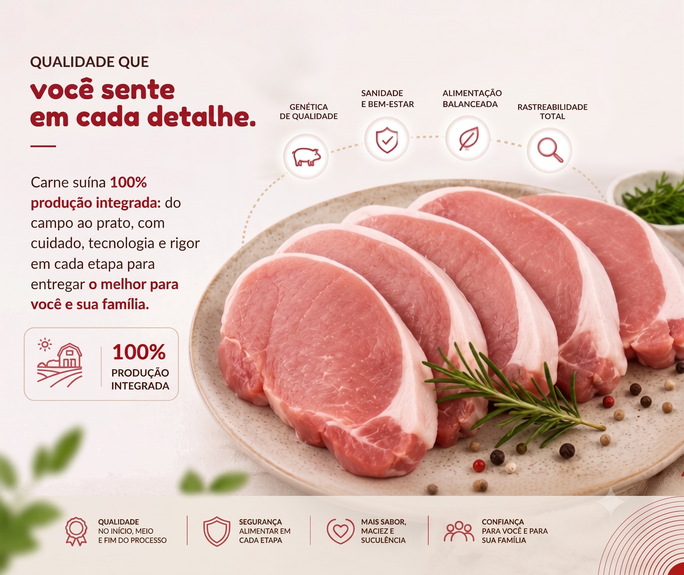 Como a produção integrada da Gran Corte garante a qualidade da carne suína