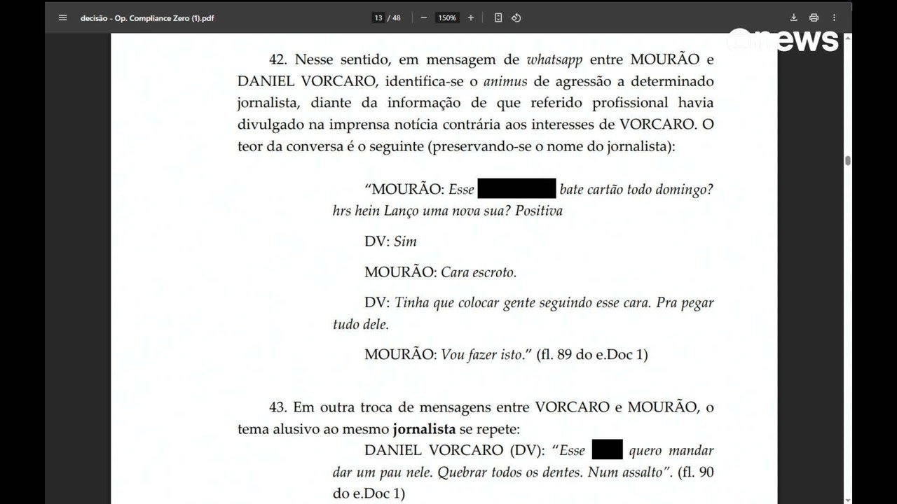 Mensagens revelam ordens de Vorcaro para ‘moer’ empregada, intimidar funcionários e agredir o jornalista Lauro Jardim