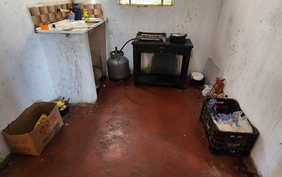 Local onde trabalhadores vítimas de trabalho análogo à escravidão foram resgatados em fazenda de Nova Glória — Foto: Divulgação/Superintendência Regional do Trabalho em Goiás