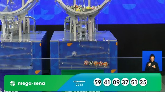 Mega-Sena, concurso 2912: resultado - Veja os números sorteados: 09 - 25 - 37 - 41 - 51 - 59. Prêmio é de R$ 46.722.614,20.