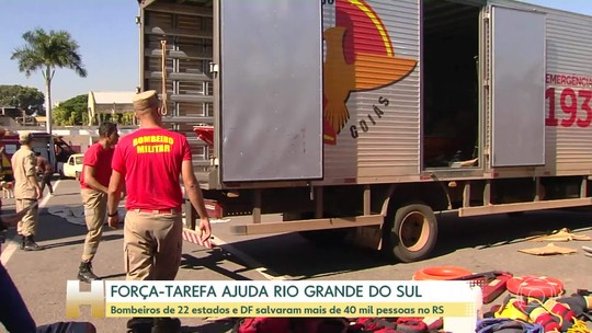 Força-tarefa de bombeiros do Brasil todo resgata mais de 40 mil pessoas no RS - Programa: Jornal Hoje 