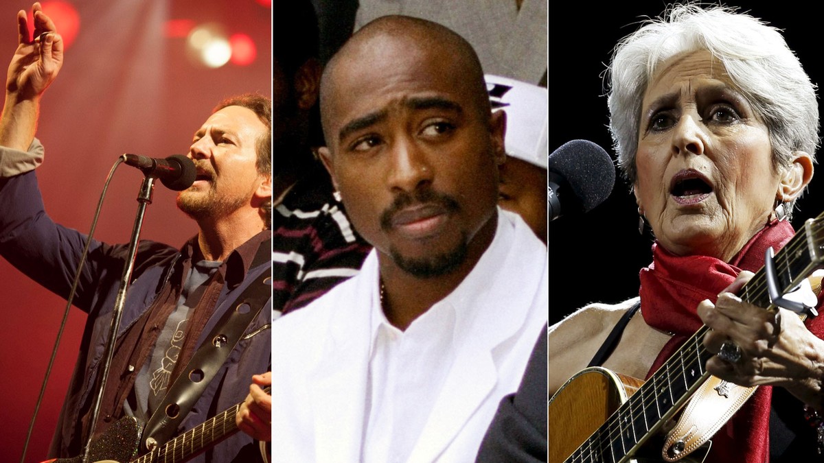 Pearl Jam, Tupac Shakur e Joan Baez farão parte do Hall da Fama do Rock