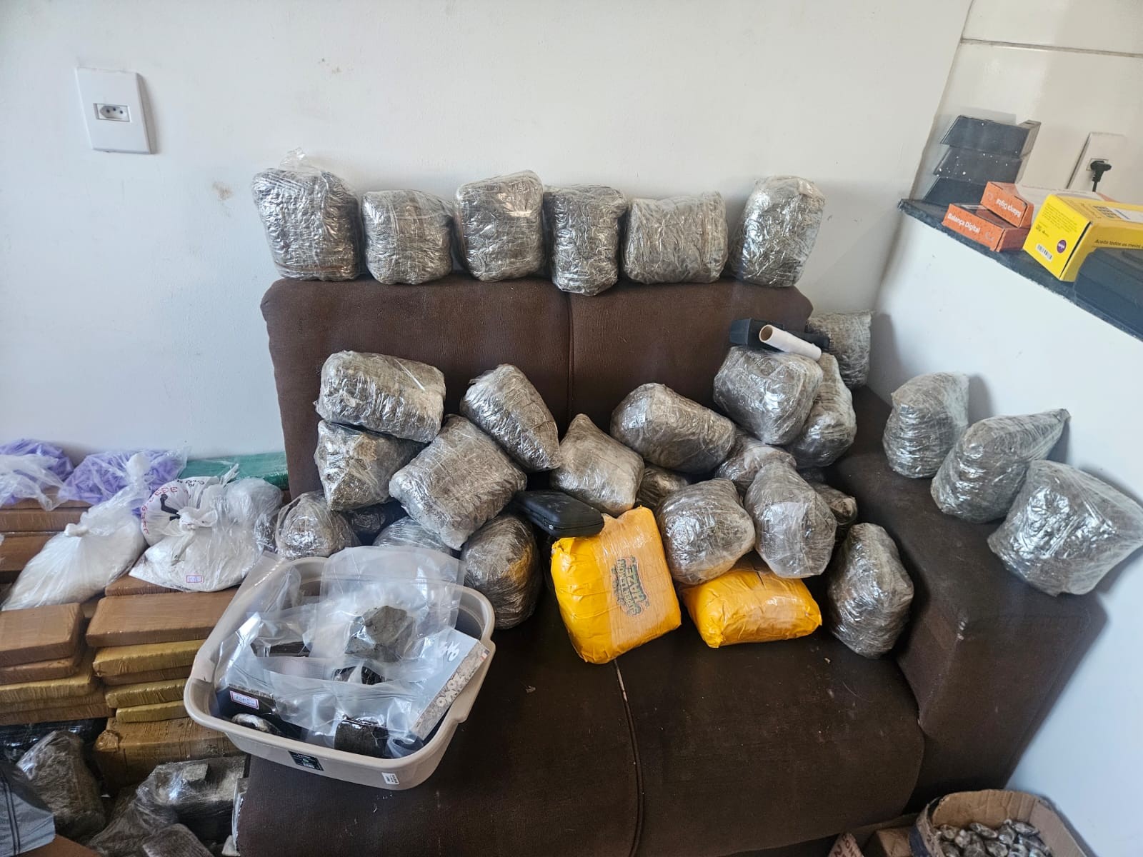 Denúncia de violência doméstica leva PM a apreender quase 250 kg de drogas no interior de SP