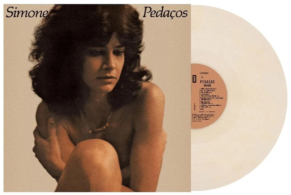 Imagem promocional da reedição em LP do álbum ‘Pedaços’ (1979), de Simone — Foto: Divulgação