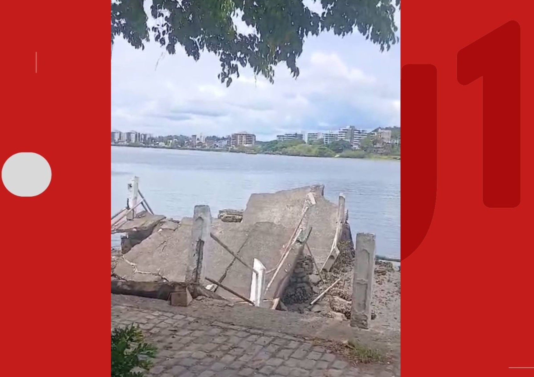 Cais desaba em cidade do sul da Bahia;  Prefeitura mobiliza equipes técnicas