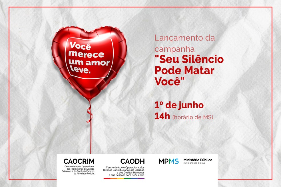 MPMS lançou campanha de conscientização e combate ao feminicídio. — Foto: Reprodução/MPMS