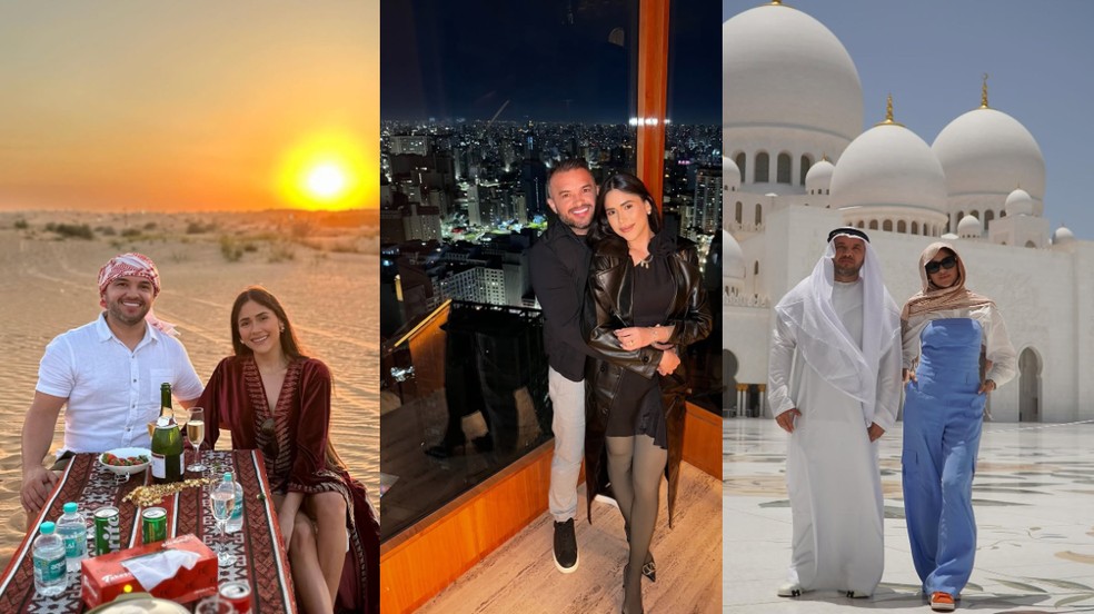 A influenciadora Gabi Cazimiro e o marido ostentam uma vida de luxo nas redes sociais. — Foto: Divulgação/Redes sociais