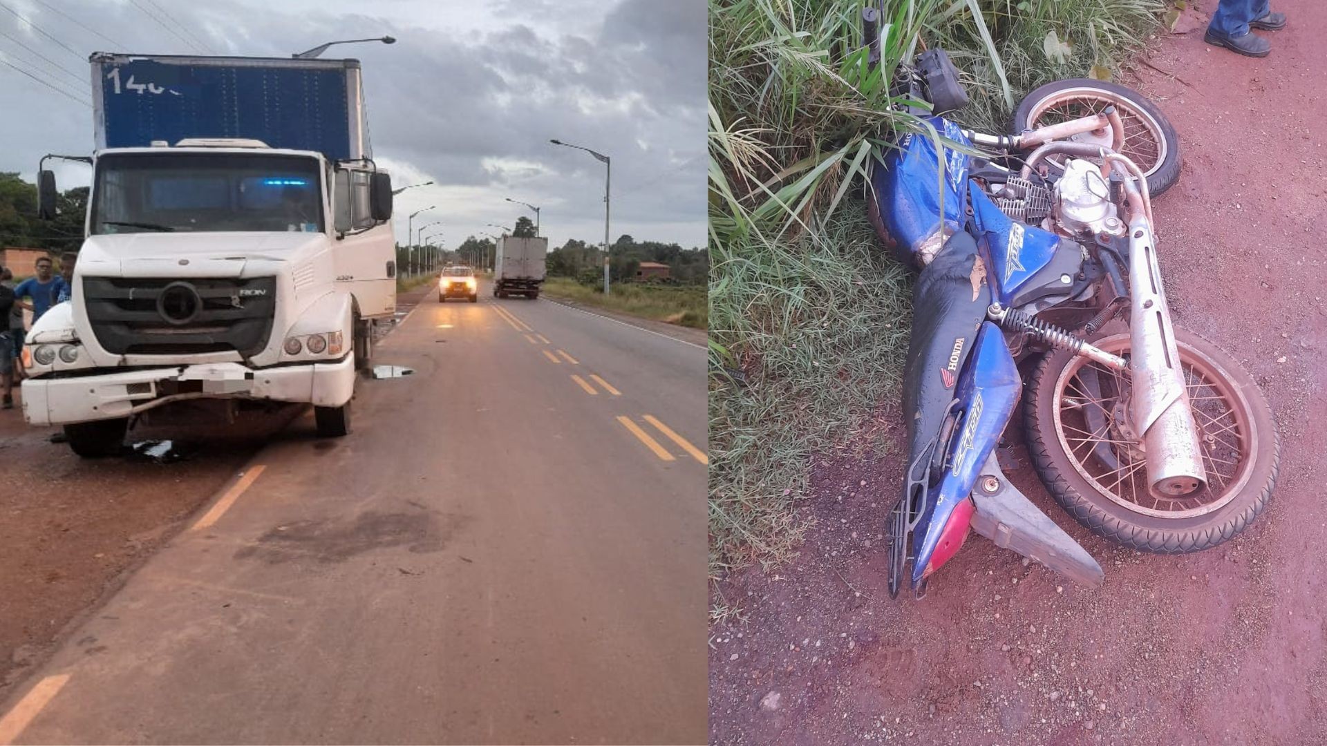 Motociclista invade a contramão e morre após bater contra caminhão na BR-316 no MA