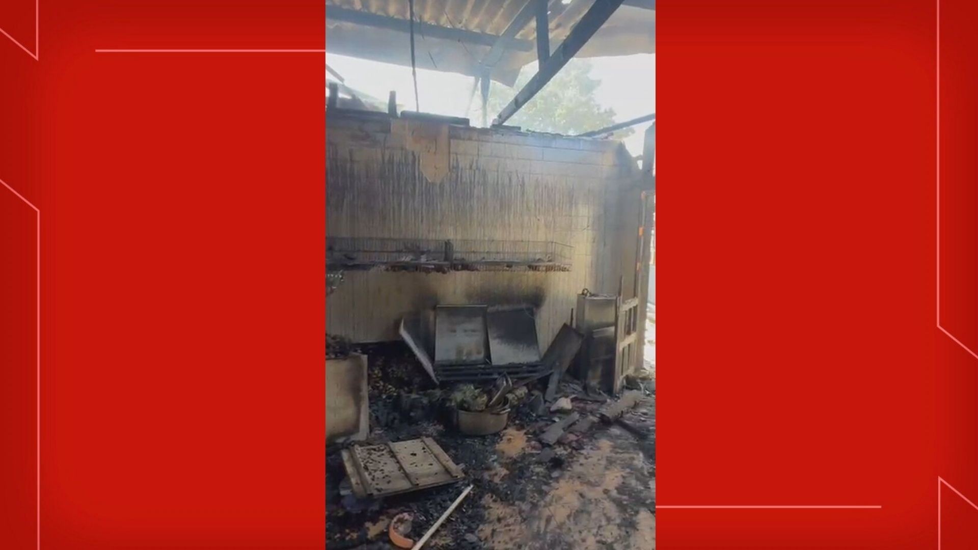 VÍDEO: veja como ficou clínica para dependentes químicos após incêndio com 5 mortes no DF