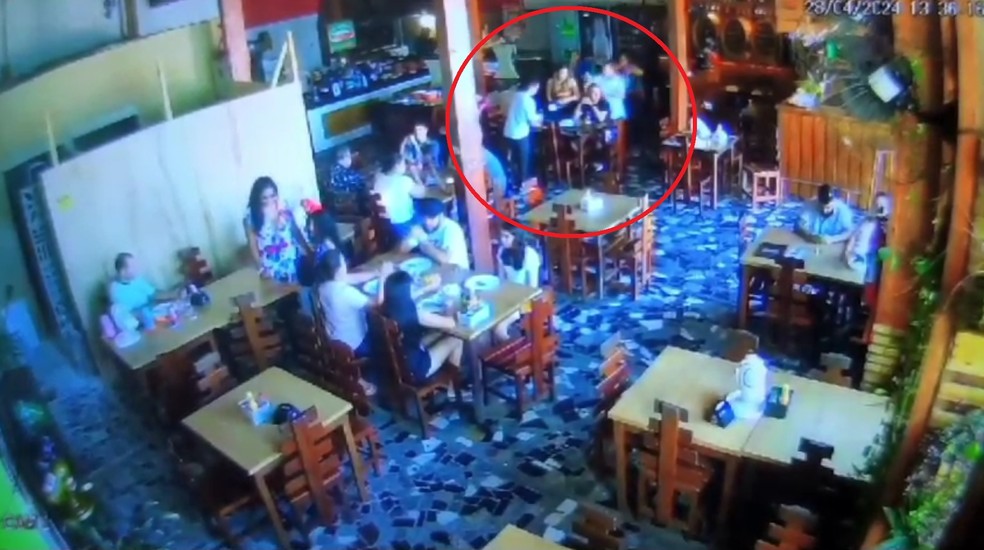 Garçom matou vereador em restaurantes poucos instantes após vítima chegar ao local, no Ceará. — Foto: Reprodução