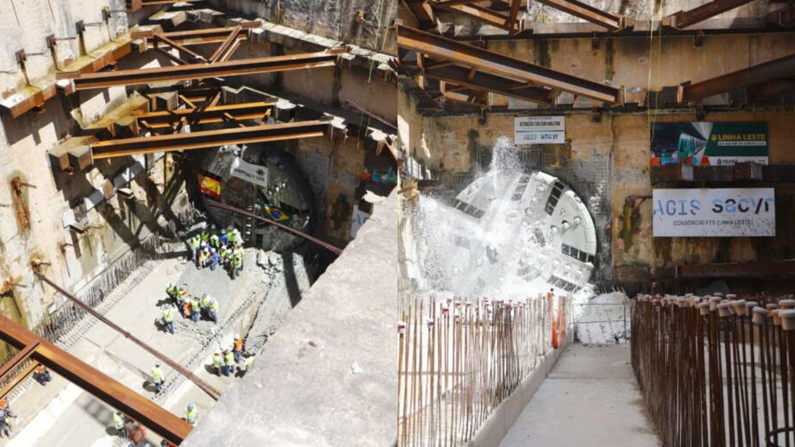Linha leste do metrô de Fortaleza tem primeiro túnel concluído; veja vídeo