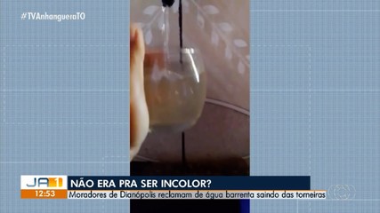 Moradores reclamam da cor da água em Dianópolis