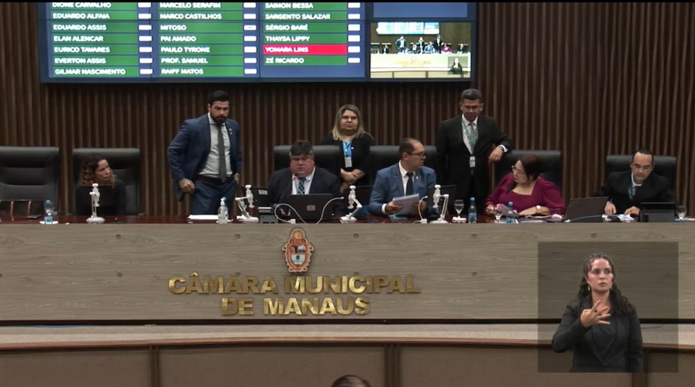 Reforma da Previdência é aprovada em 2º turno na Câmara de Manaus — Foto: Reprodução/YouTube