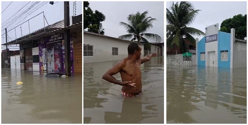 João Pessoa e Campina Grande registram alagamentos em diversos pontos após chuvas 