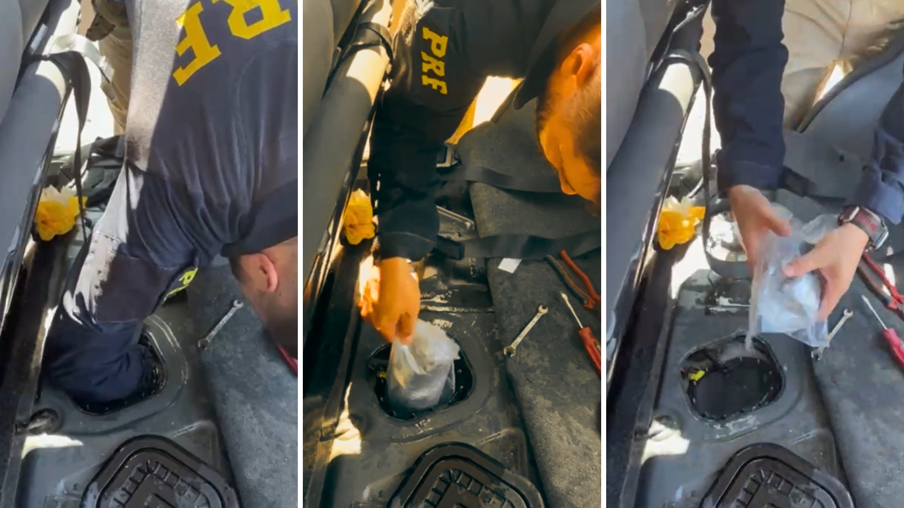 GPS de carro alugado faz família ser flagrada traficando drogas escondidas dentro do tanque de combustível, no Paraná; entenda