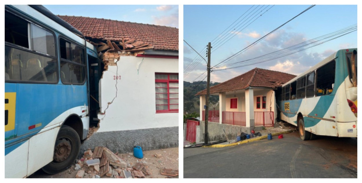 Sete pessoas ficam feridas após ônibus rural invadir casa em Águas da Prata