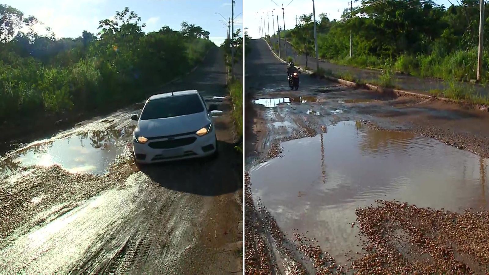 Cratera e buracos em avenida causam transtornos a motoristas na Zona Sul de Teresina