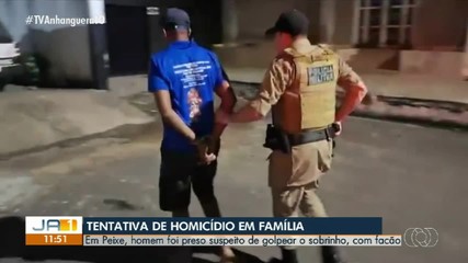 Homem é preso suspeito de tentar matar sobrinho com golpes de facão