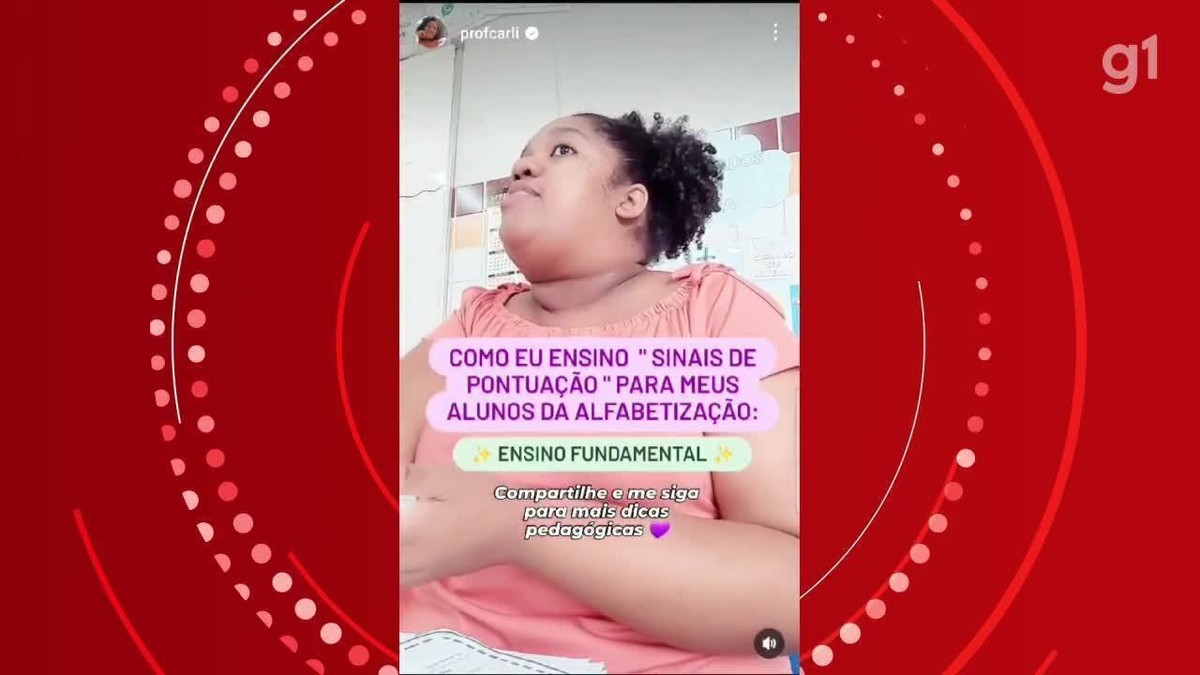 VÍDEO: Professora da rede pública do RJ viraliza ensinando pontuação para os alunos com música