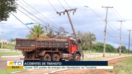 Acidentes envolvendo poste de energia elétrica causam prejuízos no Tocantins
