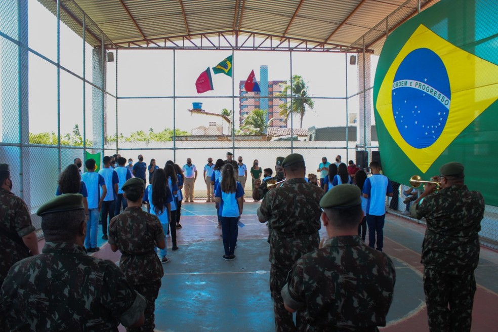 Escola Municipal Cívico-Militar Maria José de Miranda Burity, em Cabedelo — Foto: Secretaria de Educação de Cabedelo/Divulgação