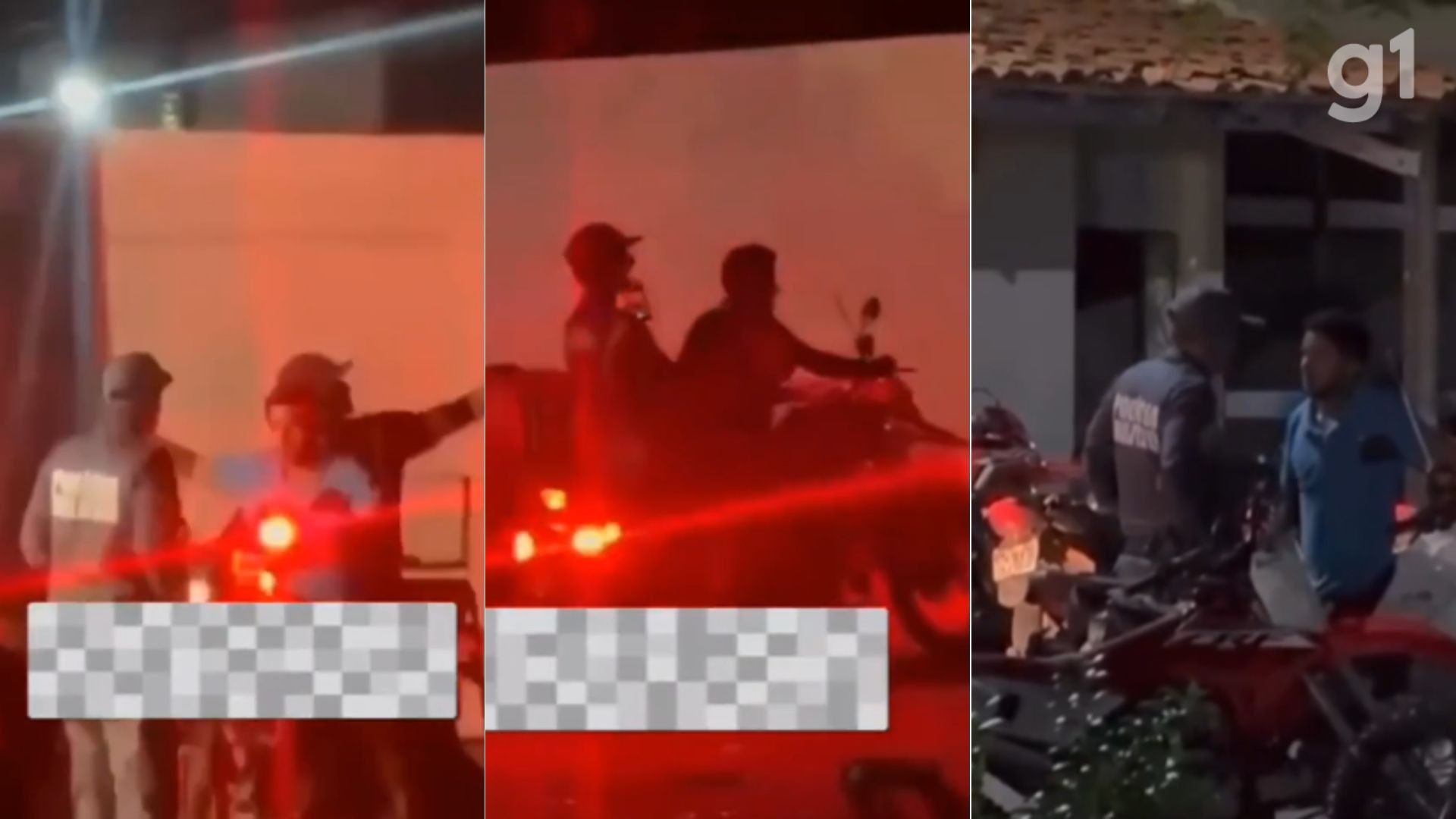 Vídeo mostra dupla usando moto da PM enquanto policial assiste a cena em Brejo de Areia no MA 