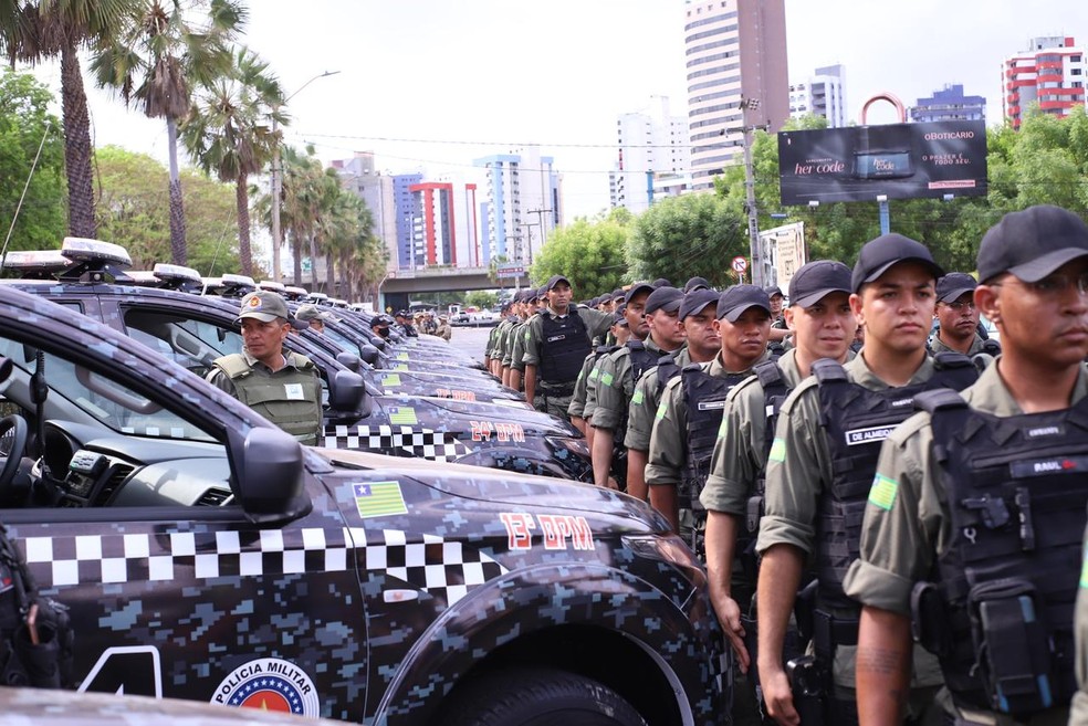 Governo do Estado entrega 200 novas viaturas para a Polícia Militar do Piauí — Foto: Yago Araújo/ Secretaria de Segurança do Piauí
