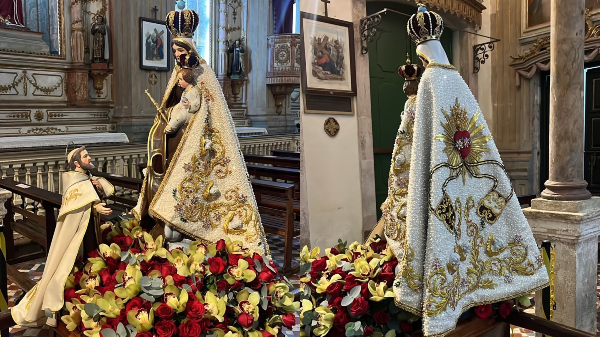 Padroeira do Recife, Nossa Senhora do Carmo 'troca' de manto e ganha peça inspirada em tradição de 775 anos; confira