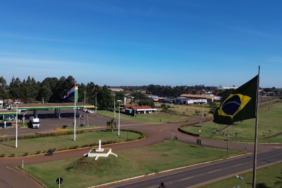 Fronteira entre Brasil e Paraguai — Foto: TV Morena