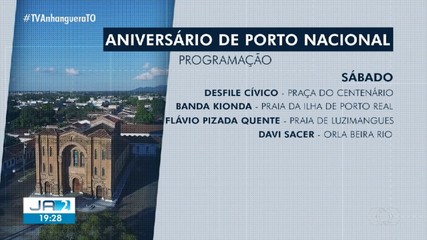 Programação do aniversário de Porto Nacional começa neste sábado (12)